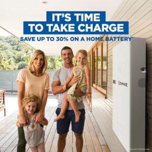 Save up to 30% on a home battery from Solahart